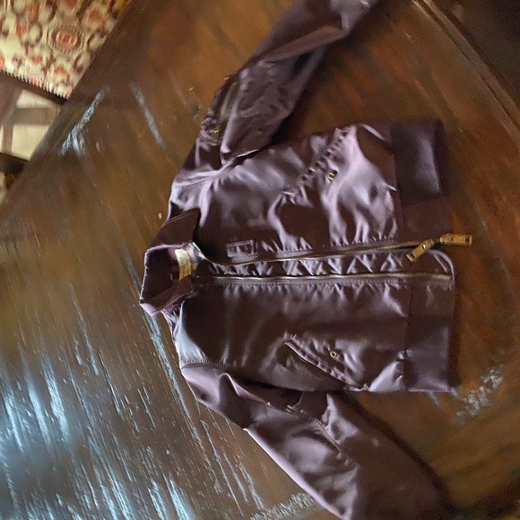 Burberry Bomber Jacket Maroon